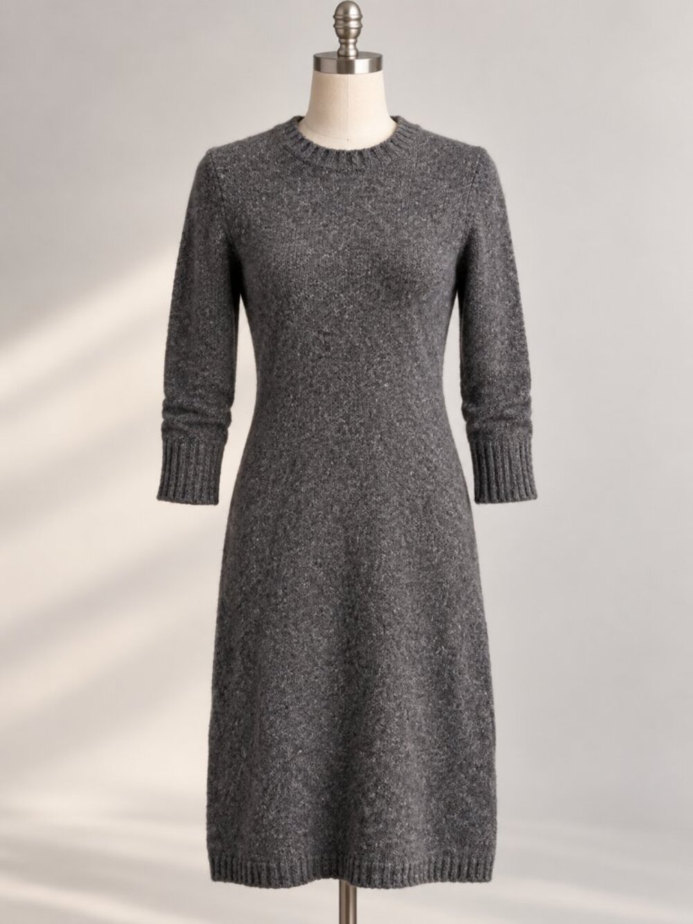 Tommy Hilfiger Women Gray Knit Sweater Dress Soft Stretchy Vintage Y2K Preppy